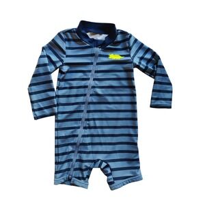 ✅4/25$✅ Simple joy carter's 18 months baby one piece swim‎ suit zip stripe blue